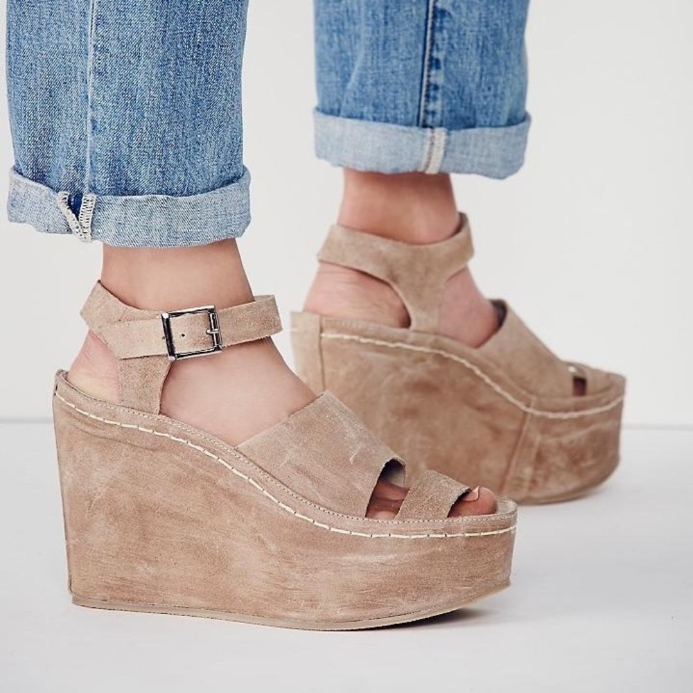Platform free people wedge shoes